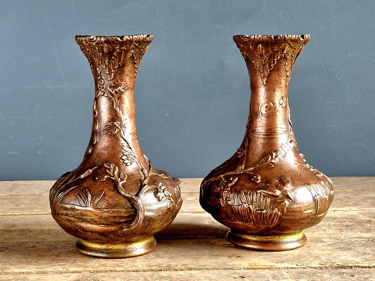 French antique ornate vases Shabby chic decorative vases.