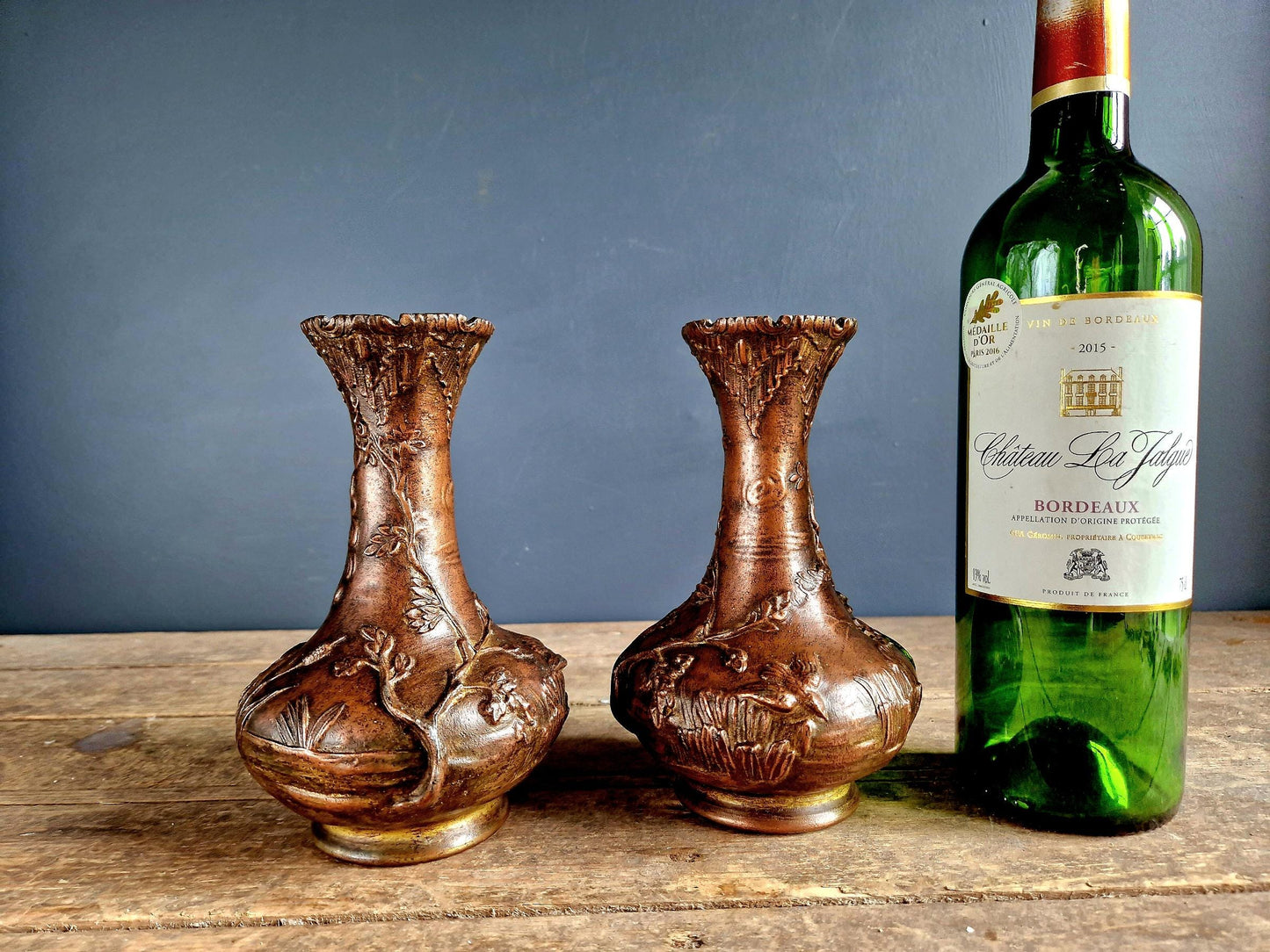 French antique ornate vases Shabby chic decorative vases.