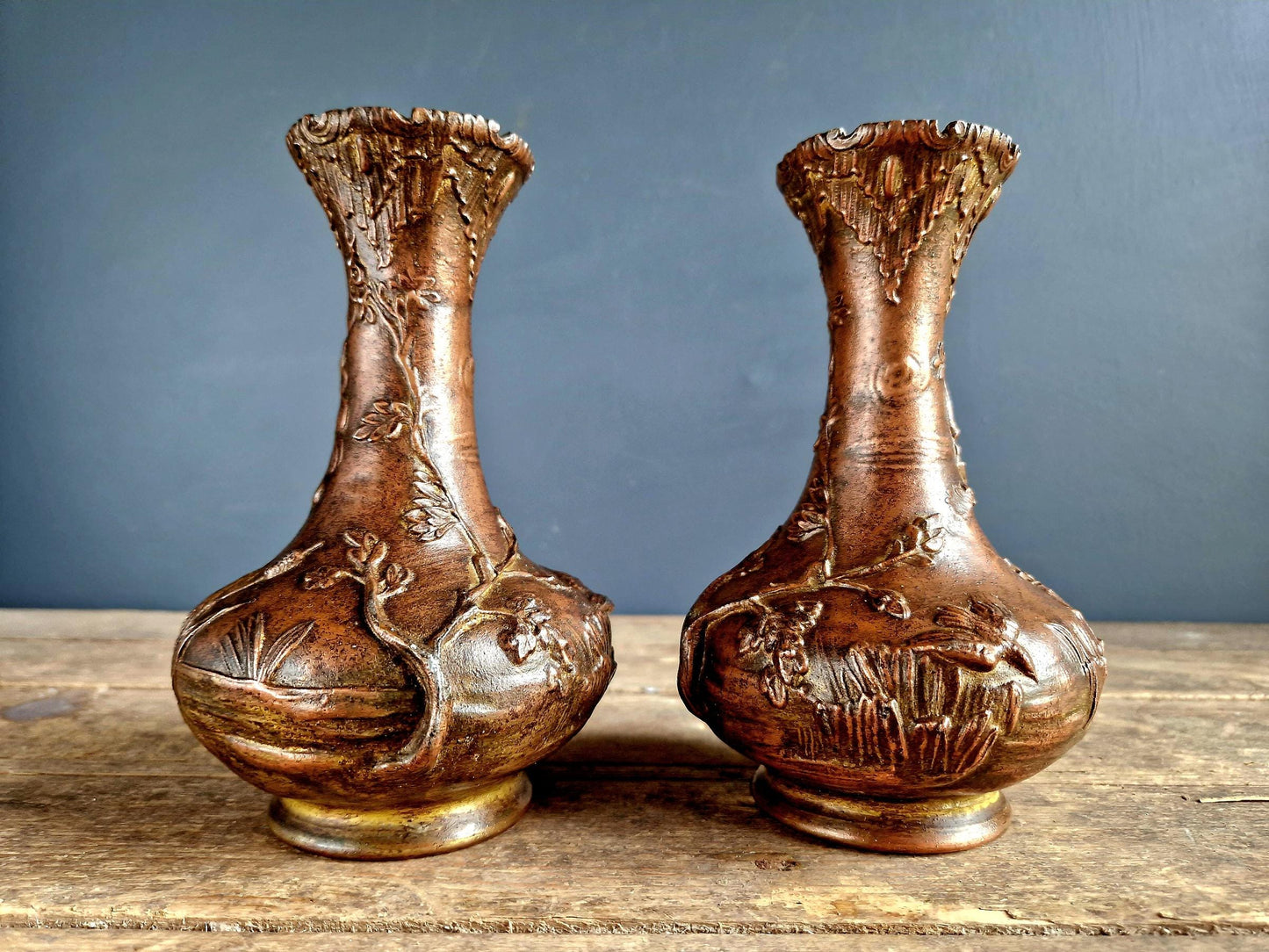 French antique ornate vases Shabby chic decorative vases.
