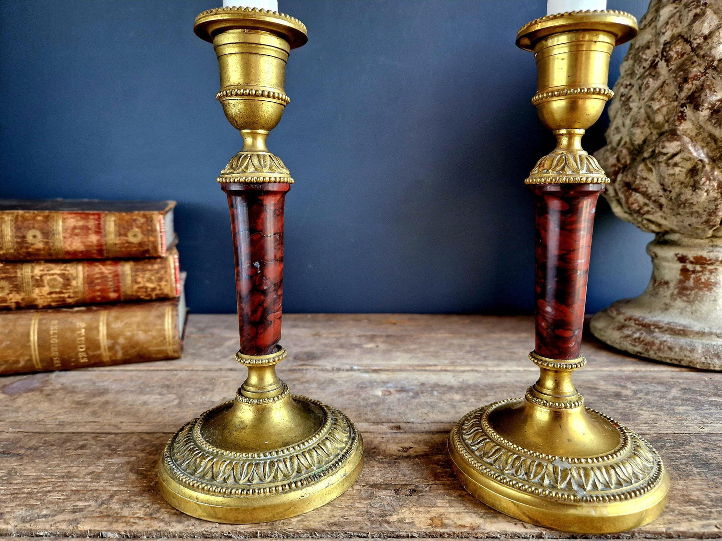 French antique candlesticks. Napoleon 111 candlesticks.