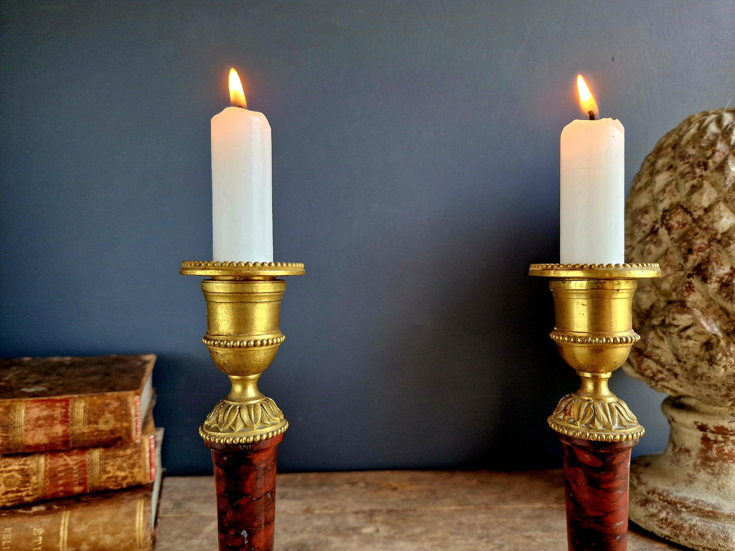 French antique candlesticks. Napoleon 111 candlesticks.