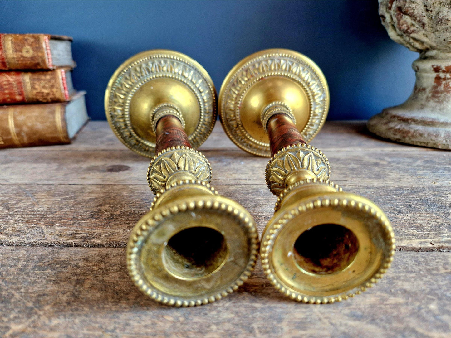 French antique candlesticks. Napoleon 111 candlesticks.