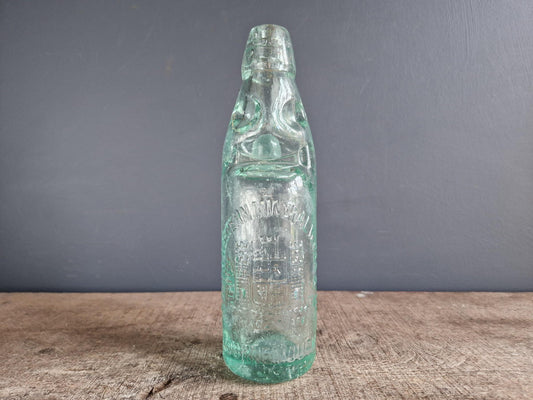 Antique codswallop bottle. Victorian glass bottle.