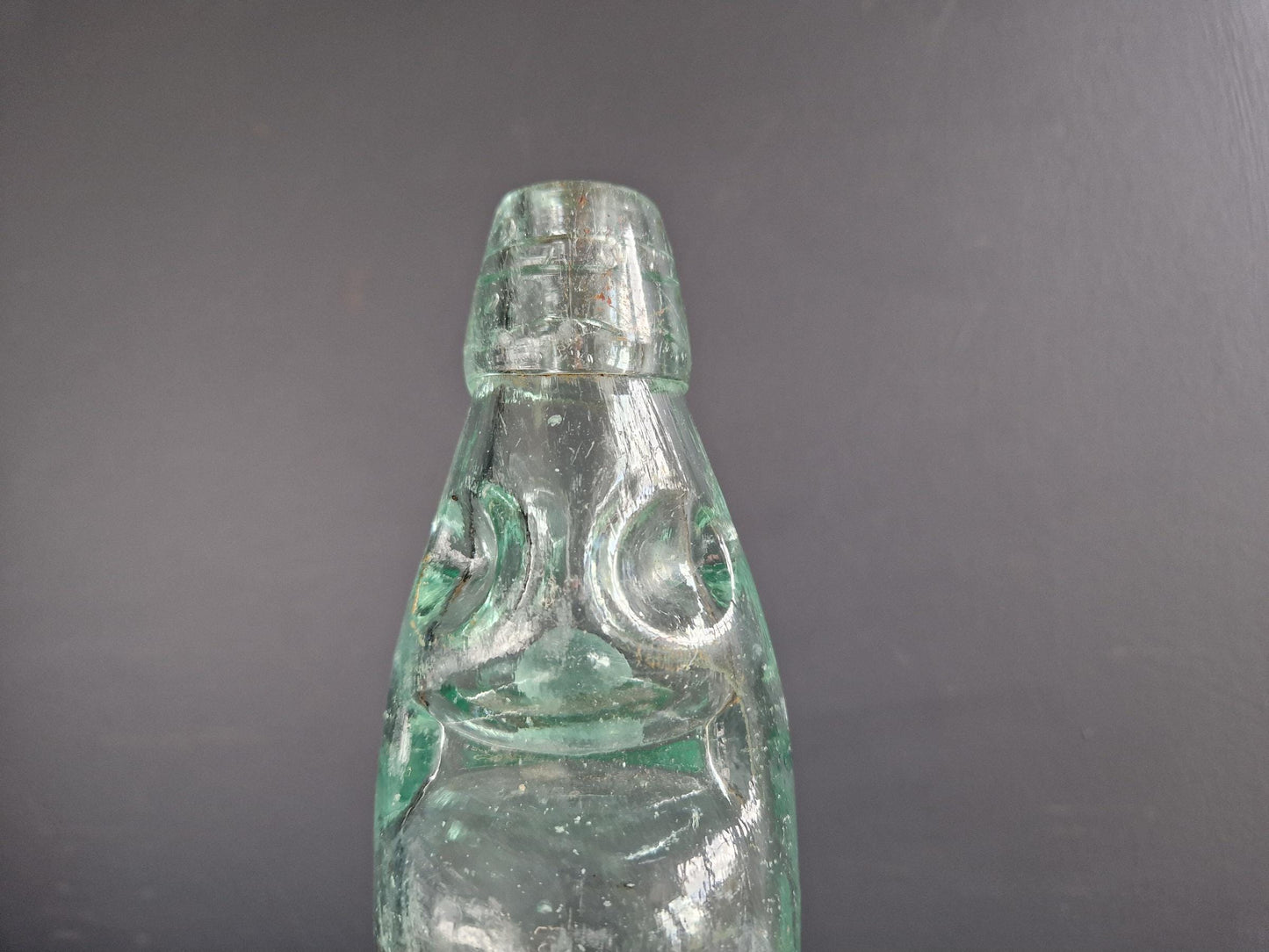 Antique codswallop bottle. Victorian glass bottle.