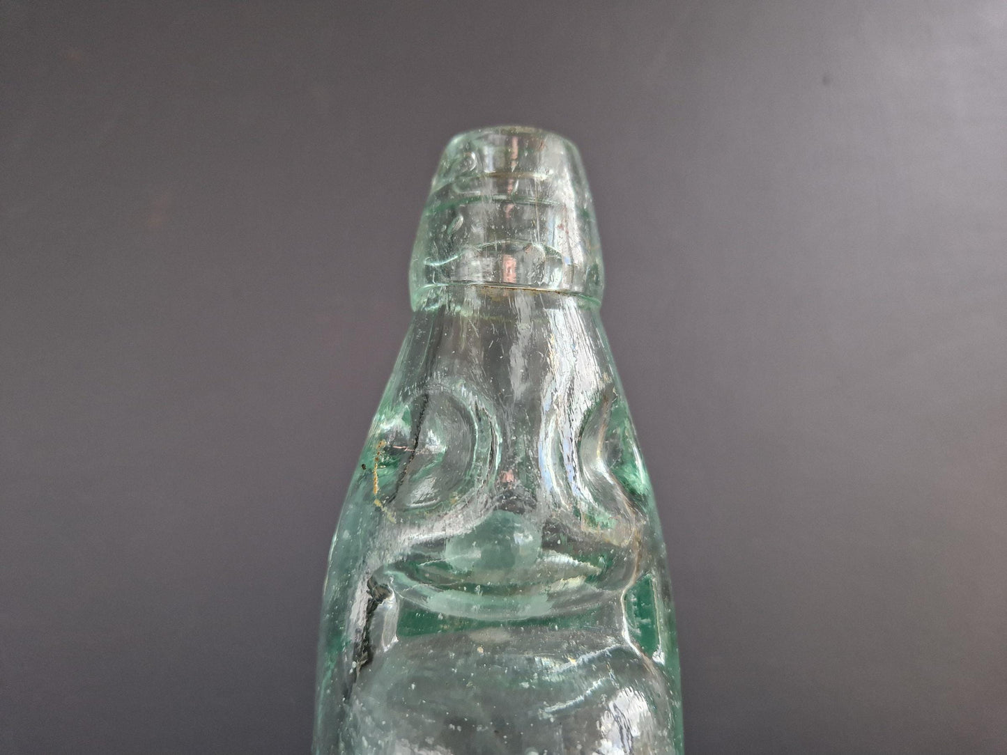 Antique codswallop bottle. Victorian glass bottle.