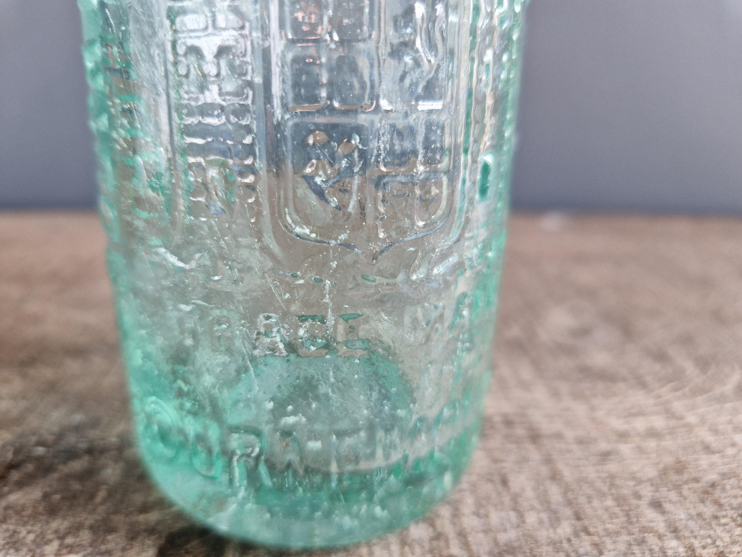 Antique codswallop bottle. Victorian glass bottle.