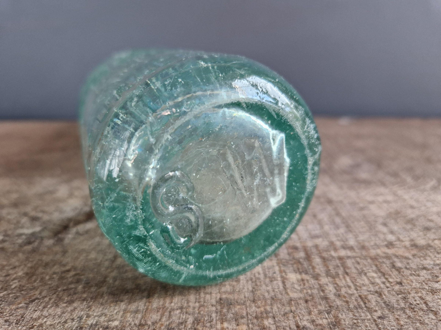 Antique codswallop bottle. Victorian glass bottle.