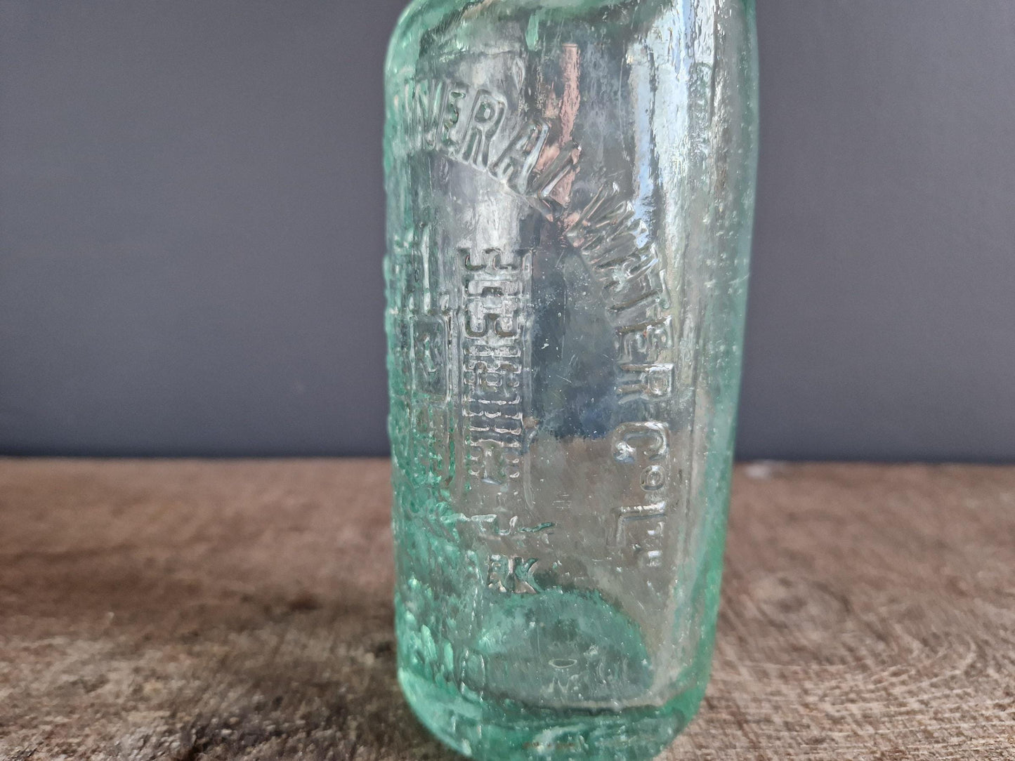 Antique codswallop bottle. Victorian glass bottle.