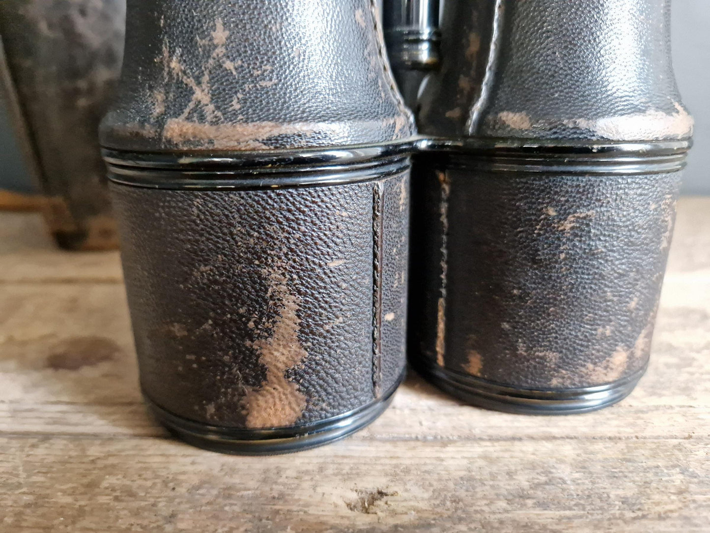 Jumelles anciennes françaises : Radiguet Paris, étui en cuir, époque Première Guerre mondiale
