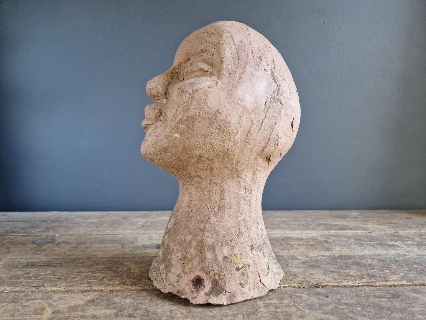 French modernist bust. Terracotta bust. French statue.