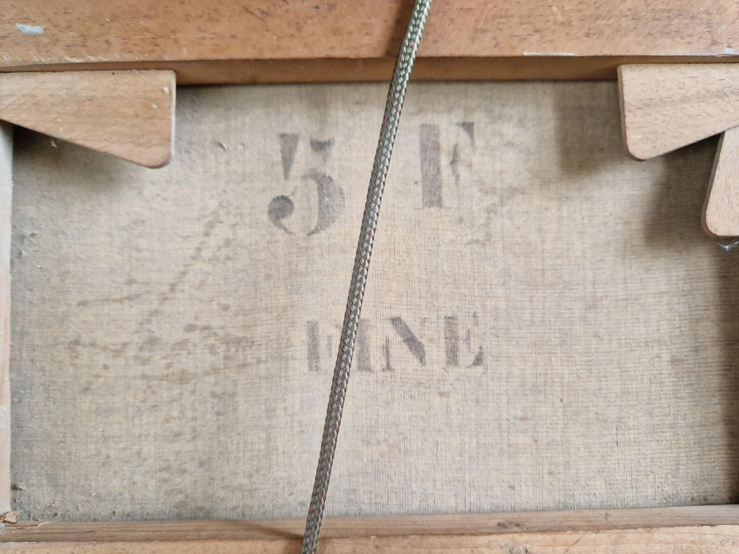 Antique oil painting of a lakeside scene. French oil painting.