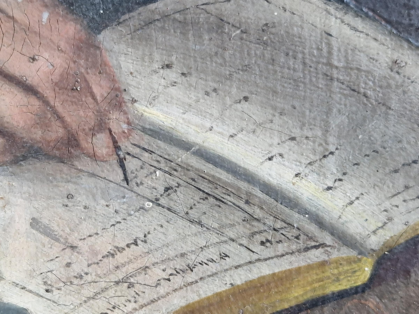 Antique oil painting. Antique portrait of Gentleman writing in his journal. 19th century portrait painting.