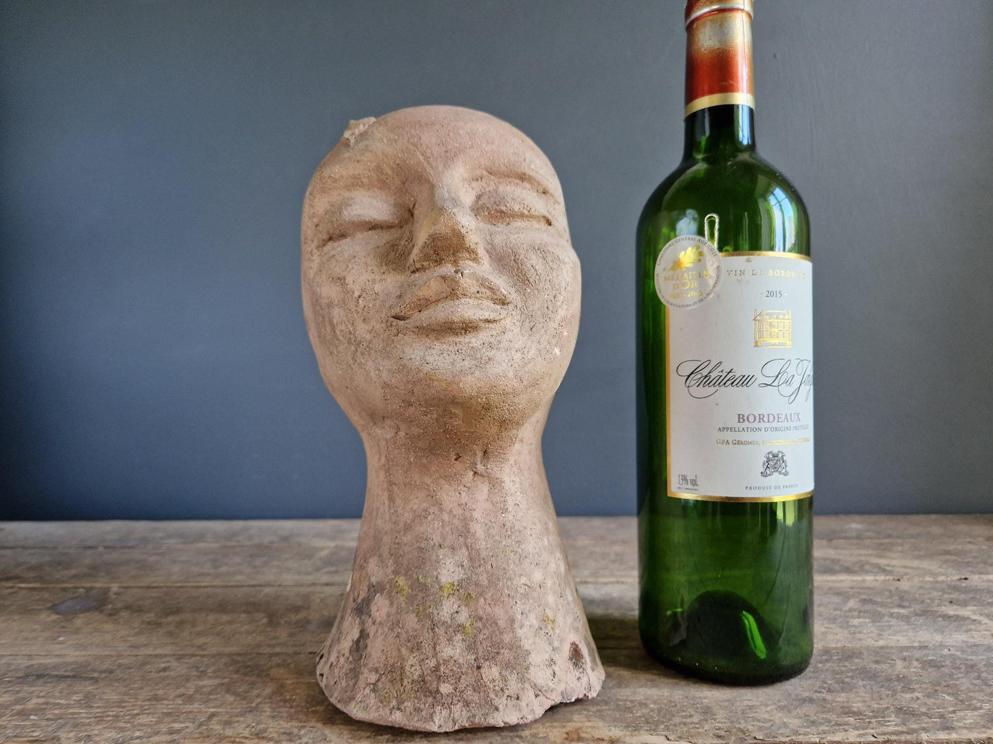 French modernist bust. Terracotta bust. French statue.