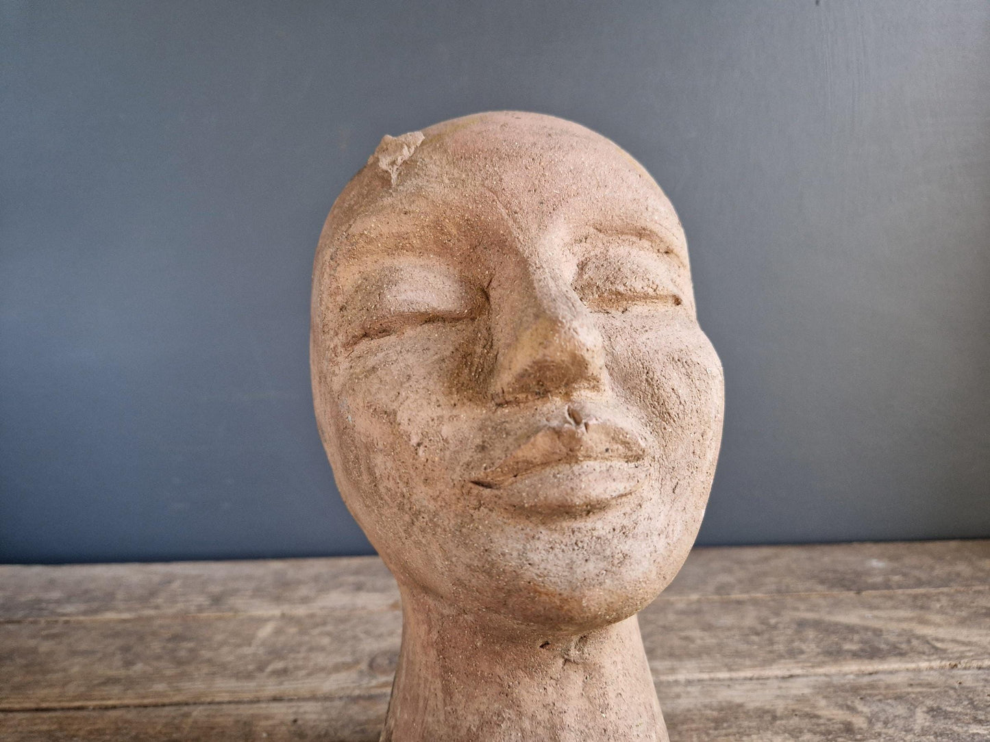 French modernist bust. Terracotta bust. French statue.