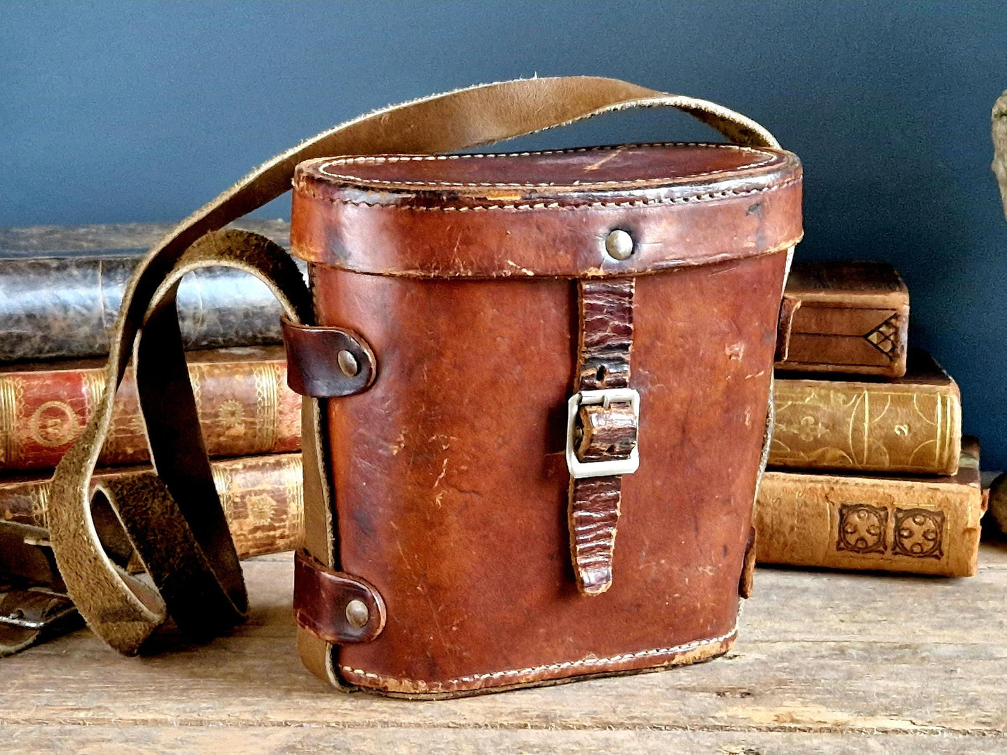 Antique French Binoculars, A. Tubeuf Paris, with Leather Case