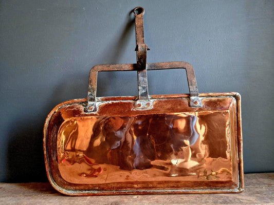 French antique copper drip tray.