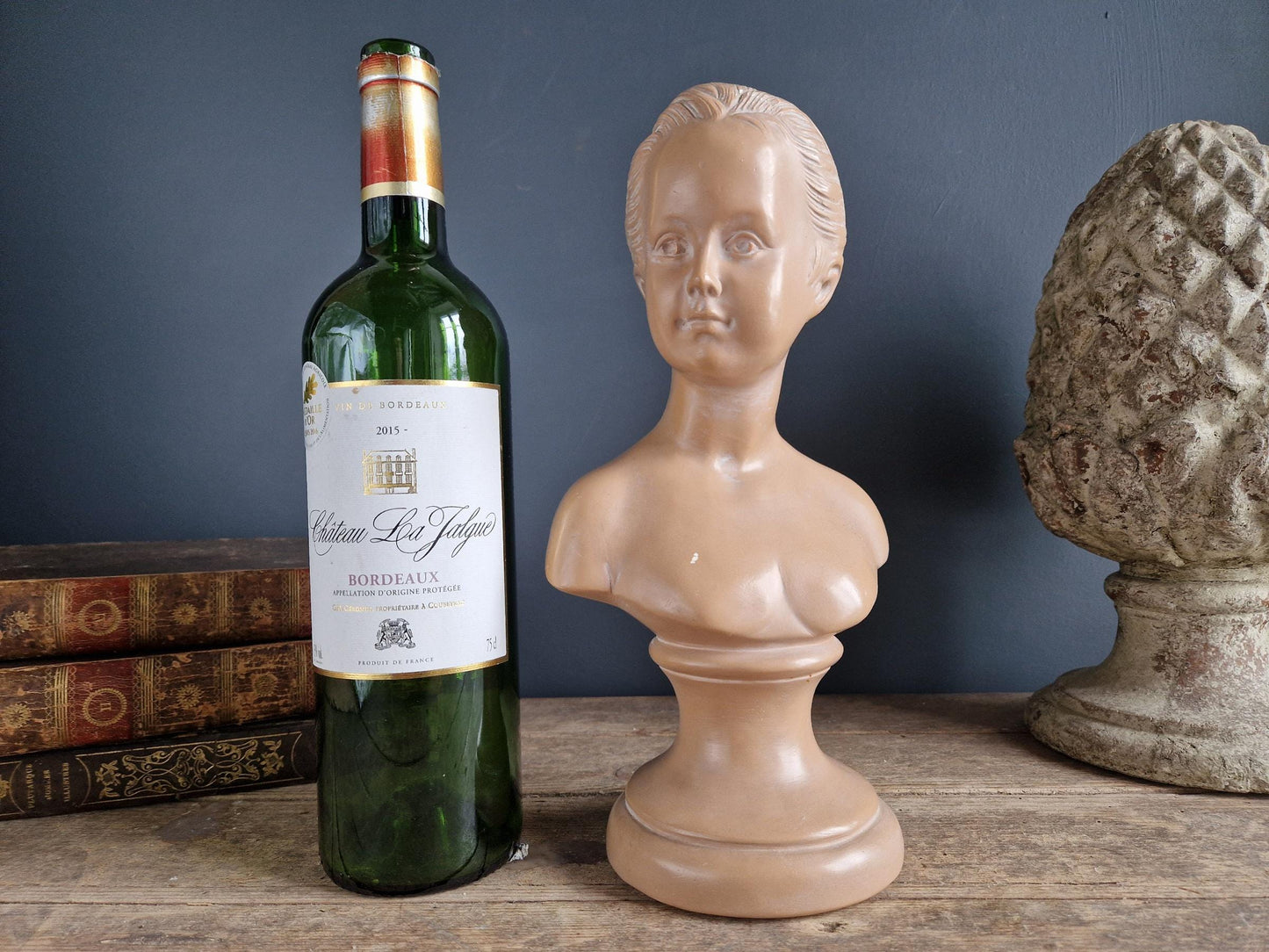 French antique plaster bust of a lady.