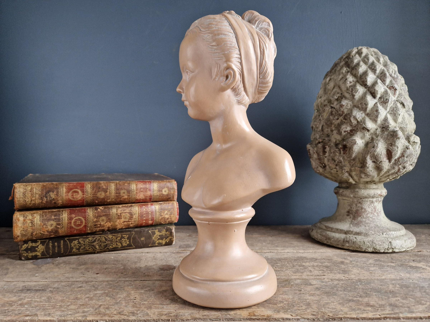 French antique plaster bust of a lady.