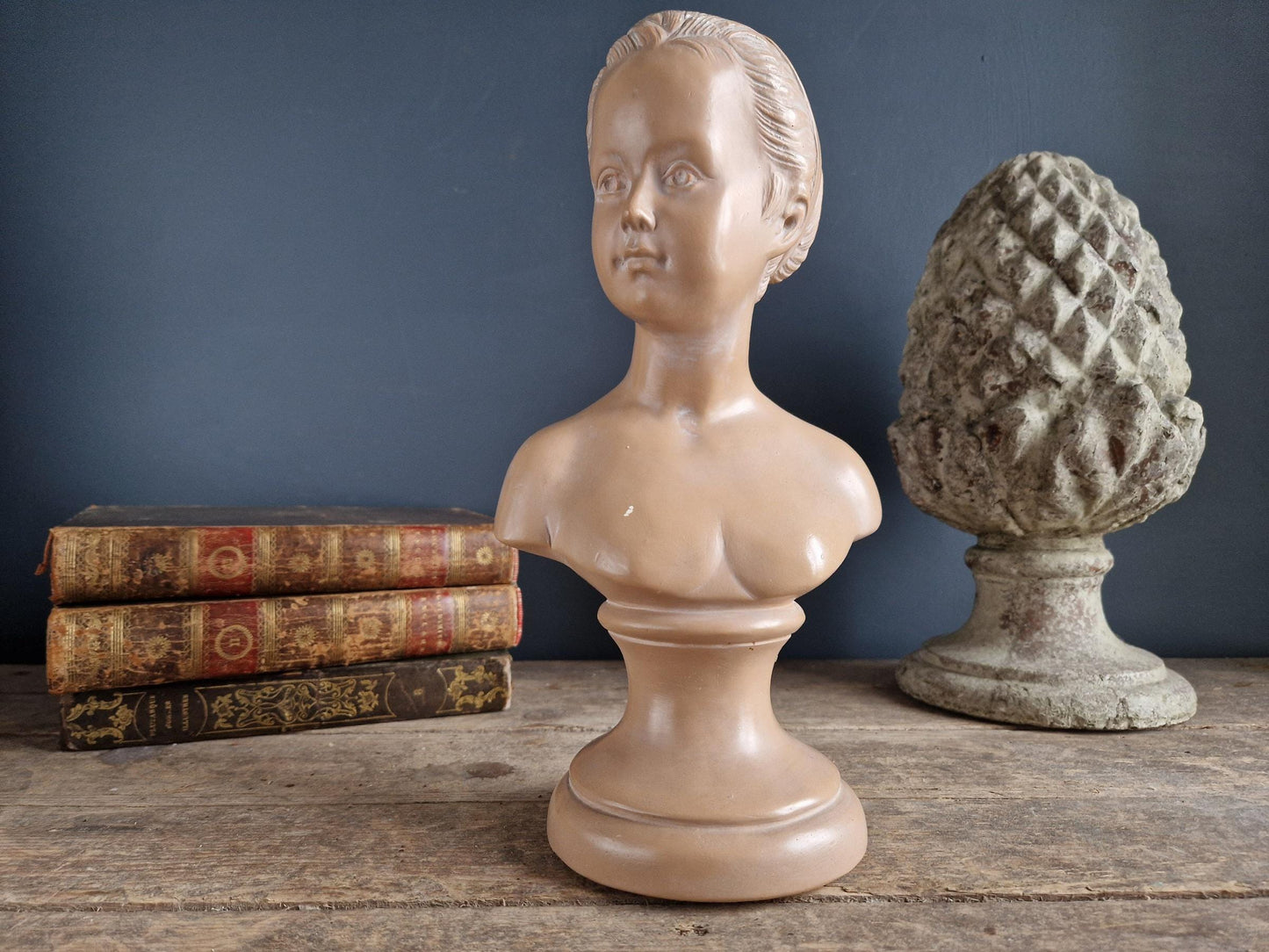 French antique plaster bust of a lady.