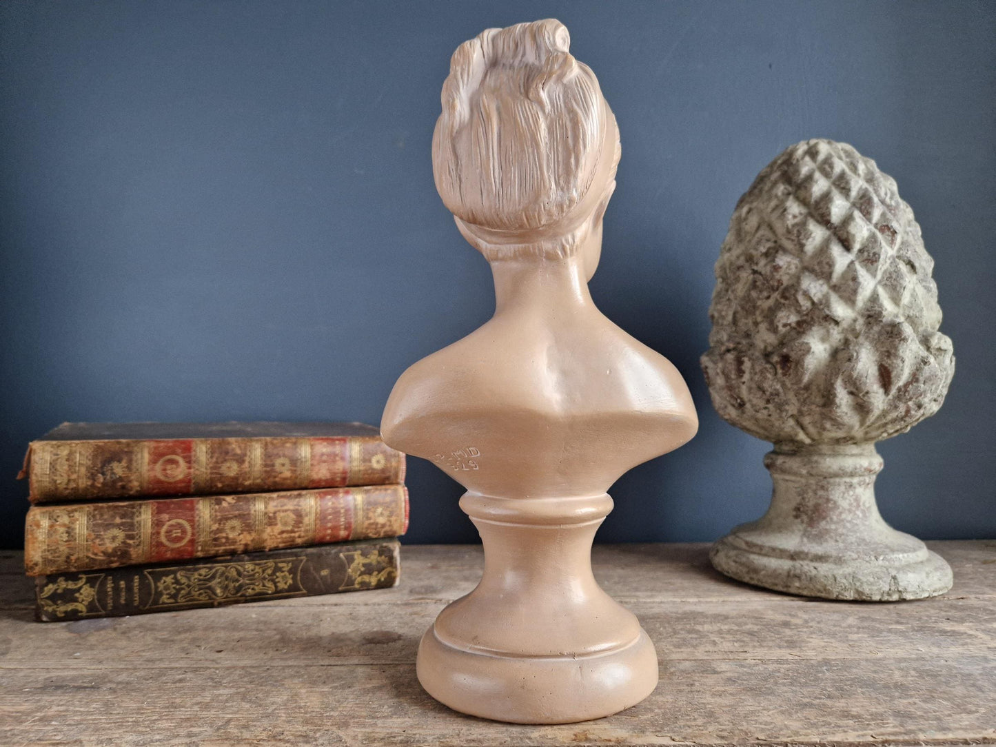 French antique plaster bust of a lady.