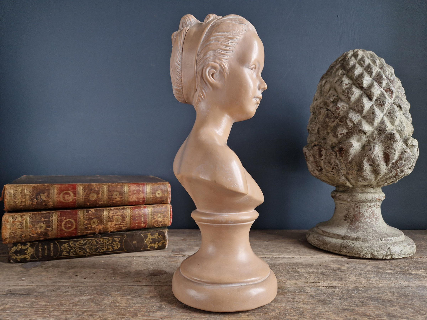 French antique plaster bust of a lady.